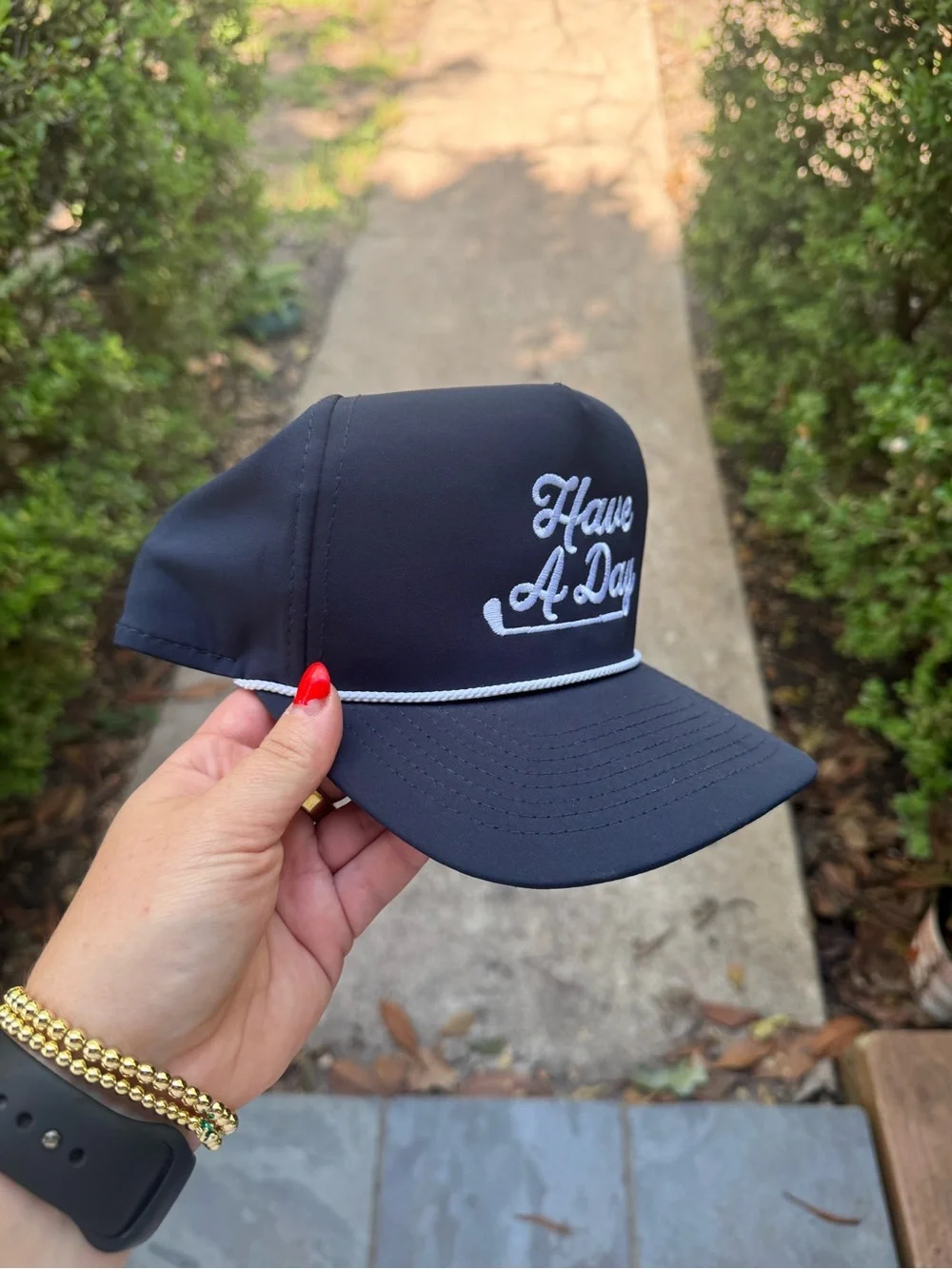 Have A Day Embroidered Navy Cap - Imperial Sports